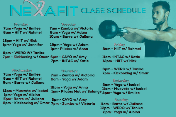 Nexa Fit Class Schedule