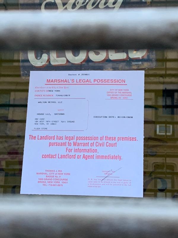 Marshal's Notice Le Gourmand