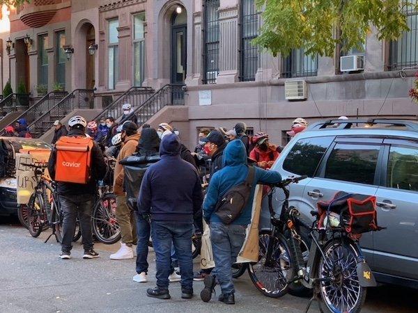 Delivery Workers Protest UWS