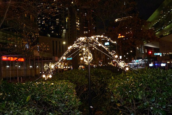 Holiday Light Installtion Lincoln Square BID