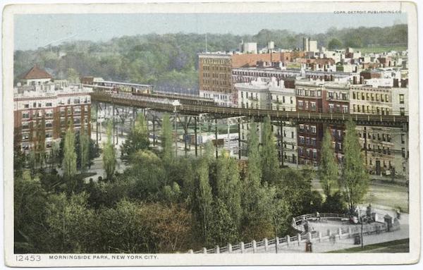Morningside Park looking south at the Ninth Avenue El