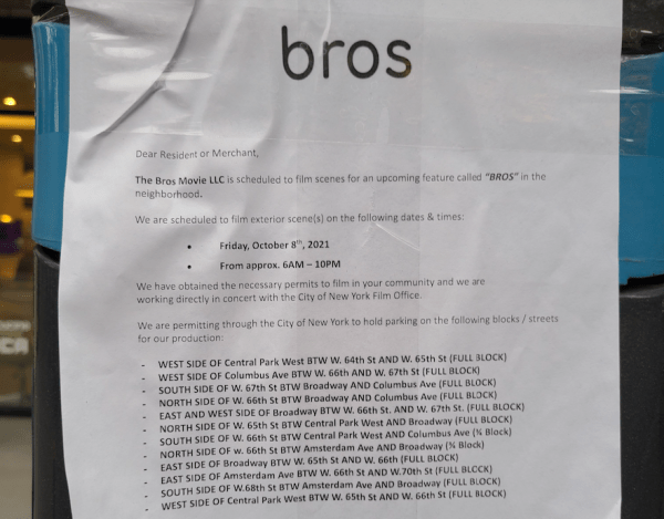 Bros filming on UWS NYC