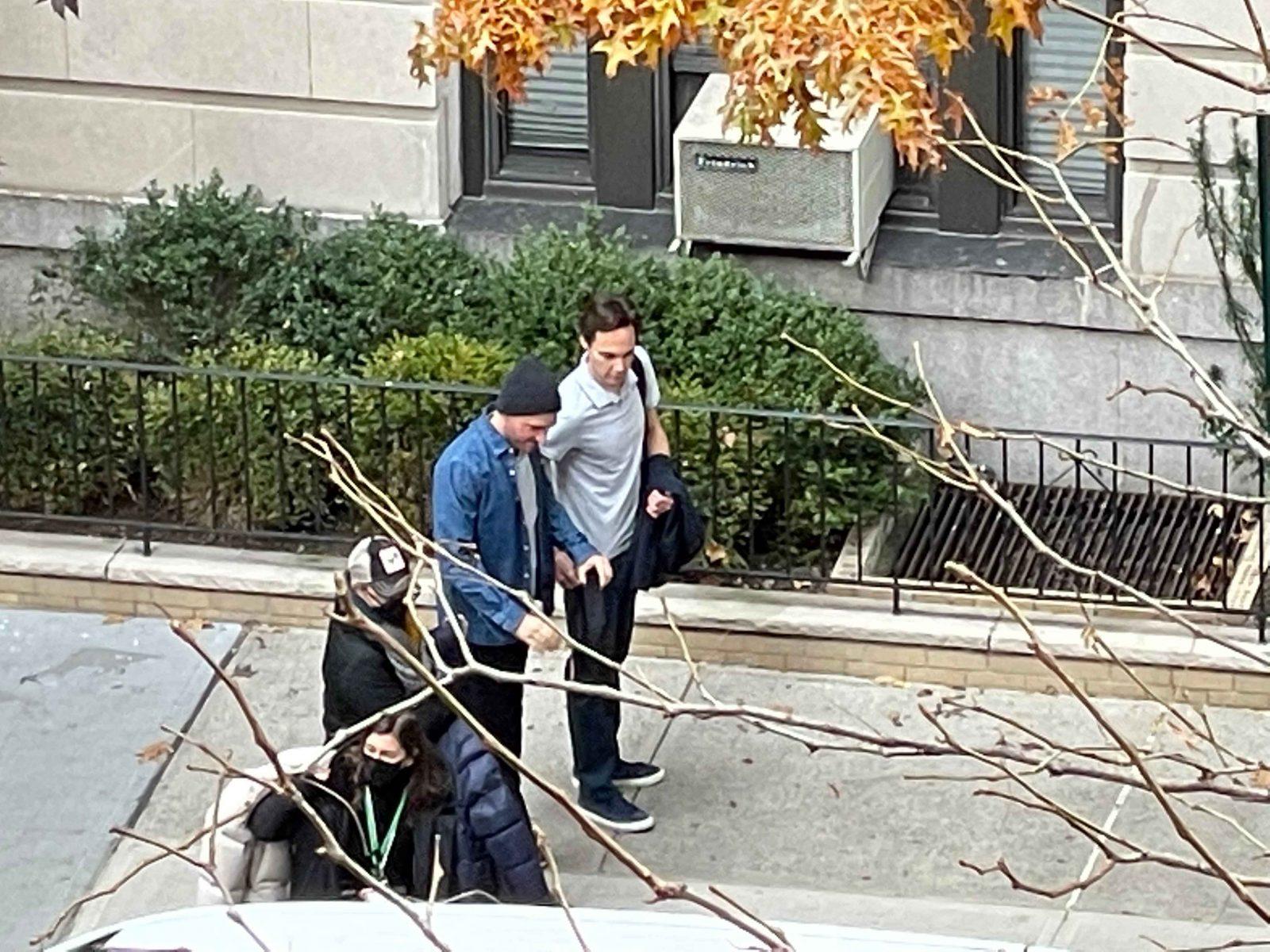 Jim Parsons Ben Aldridge spotted filming
