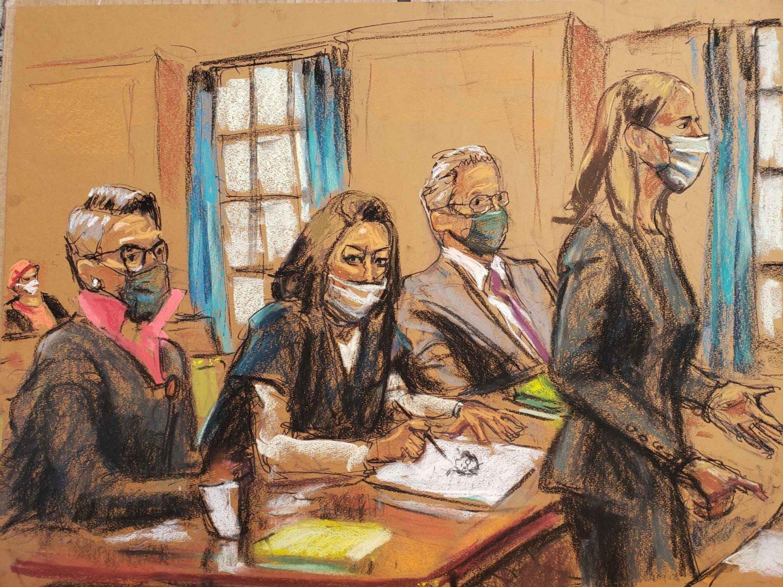Ghislaine Maxwell sketches Jane Rosenberg