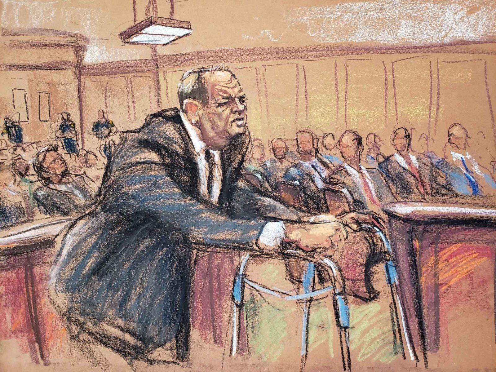 Harvey Weinstein courtroom sketch