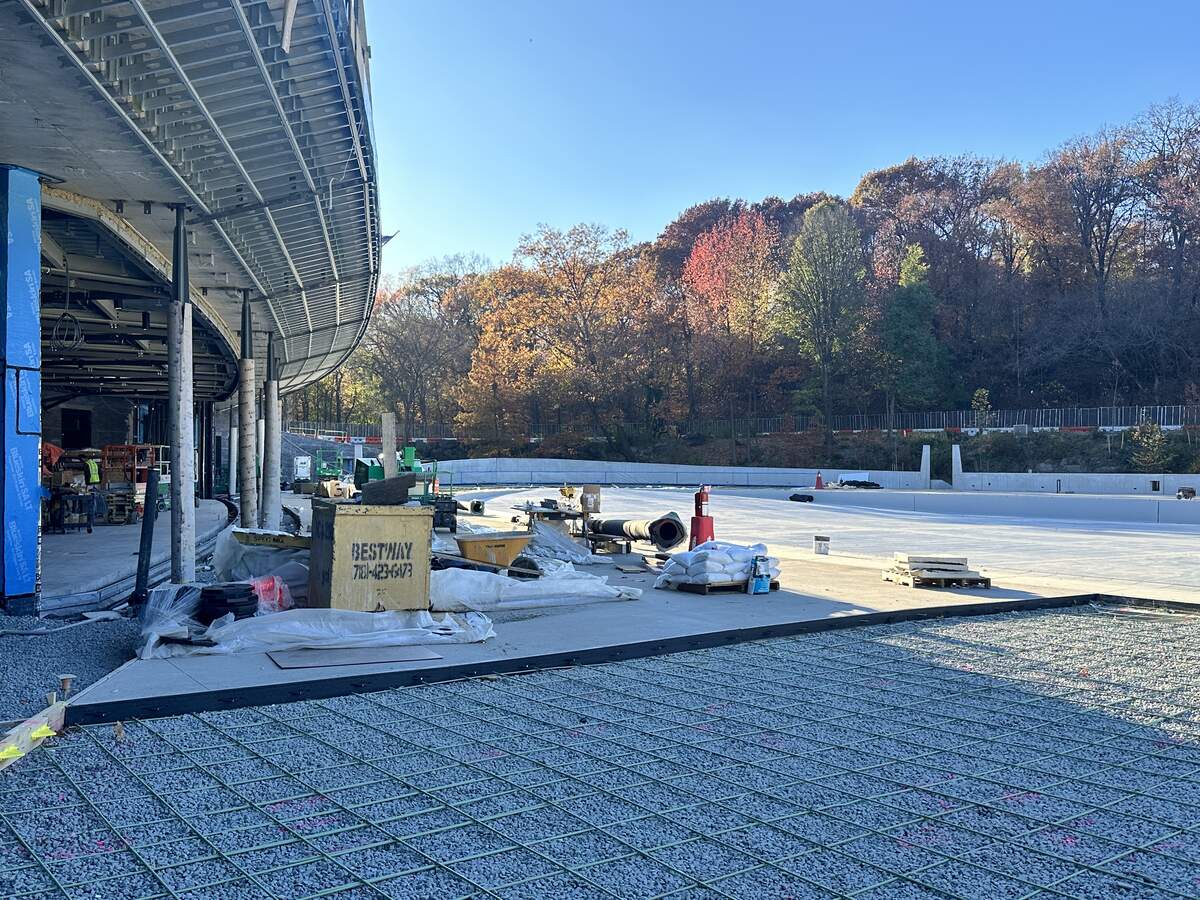Harlem Meer Davis Center construction progress